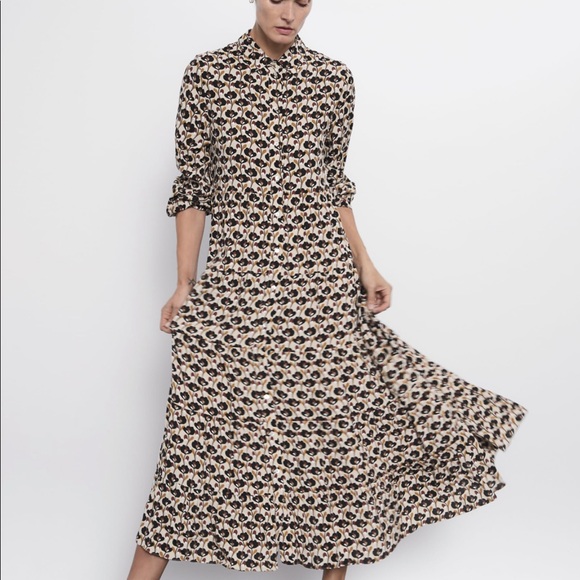 Zara printed dress bloggers favorite - Picture 3 of 8